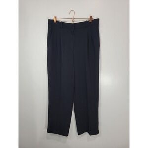 Wilfred Aritzia Black Pleated Effortless Pants High Rise Wide Leg Trousers Sz 16